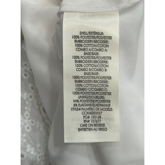 NWT Alice + Olivia‎ Womens White Embroidered Blakesley Jacquard Mini Dress Sz 10 - Picture 13 of 16